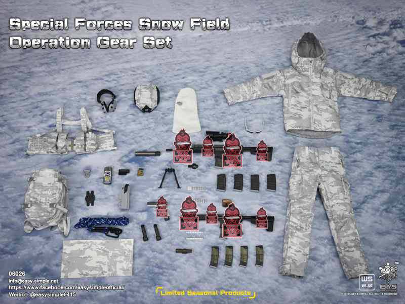 [สั่งจอง]Easy&Simple 06026 1/6 : Special Forces Snow Field Operation Gear Set
