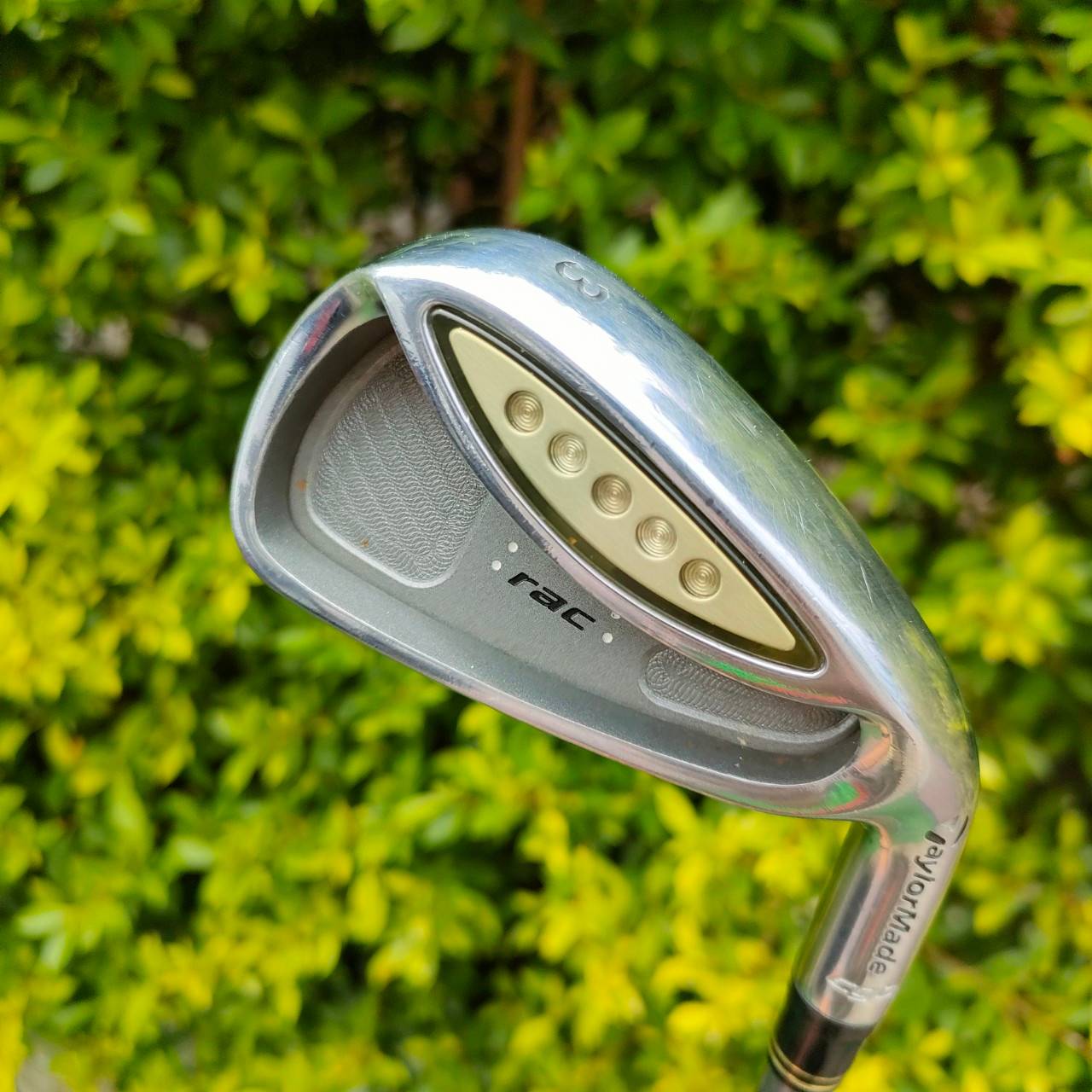 เหล็ก 3 TAYLORMADE RAC ก้าน TAYLORMADE MAS 2 FLEX R เป็นเหล็กยาวที่ตีง่าย เพราะถ่วงบล๊านซ์ด้านล่าง และ Cavity ลึก ไม้กอล์ฟมือสอง ของแท้ BY NakaraLuxurious