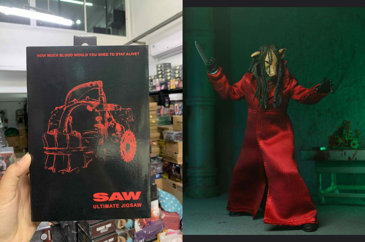 [พร้อมส่ง] "NECA - The Saw : Ultimate Jigsaw Killer (Red Robe) 7"""