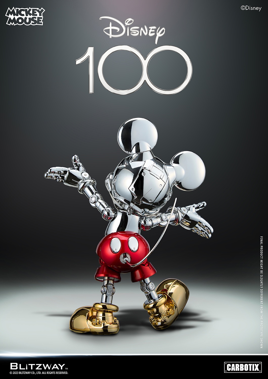 [สั่งจอง]BLITZWAY BW-CA-10508 : Carbotix - D100 Mickey Mouse （Chrome Ver.）