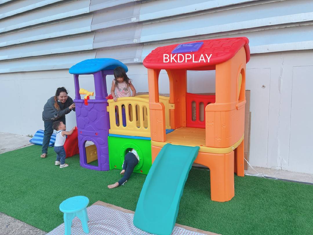 บ้านน้อย2ชั้นหลากสี บ้านสไลเดอร์ สไลเดอร์พร้อมปีนป่าย บ้านสไลเดอร์ของเล่น บ้านน้อยสองชั้น สไลเดอร์บ้าน,กระดานลื่น , เครื่องเล่นสนามในร่ม กลางแจ้ง kidszone พร้อมส่ง