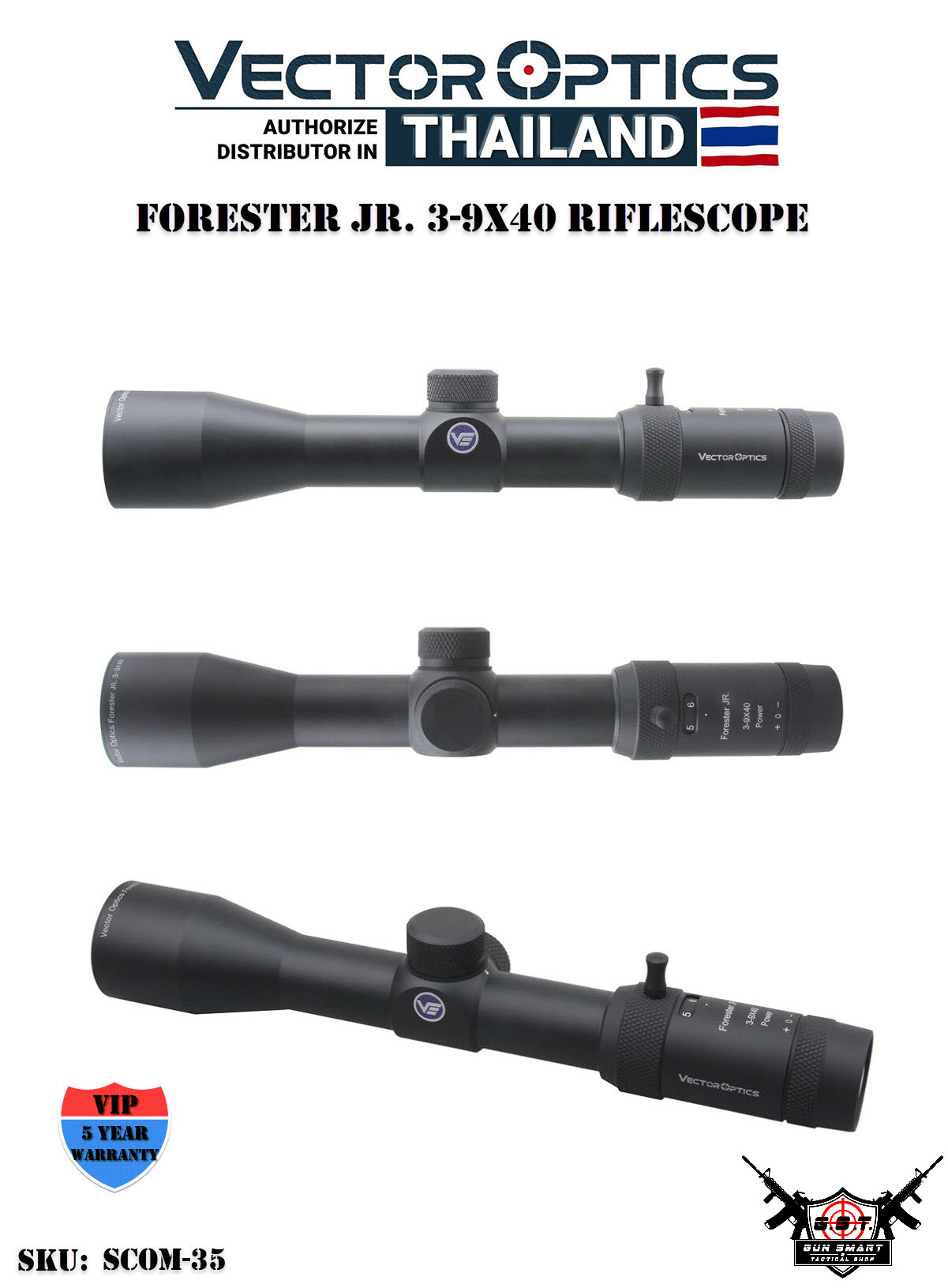 FORESTER JR. 3-9X40 RIFLESCOPE - VectorOpticsThailand