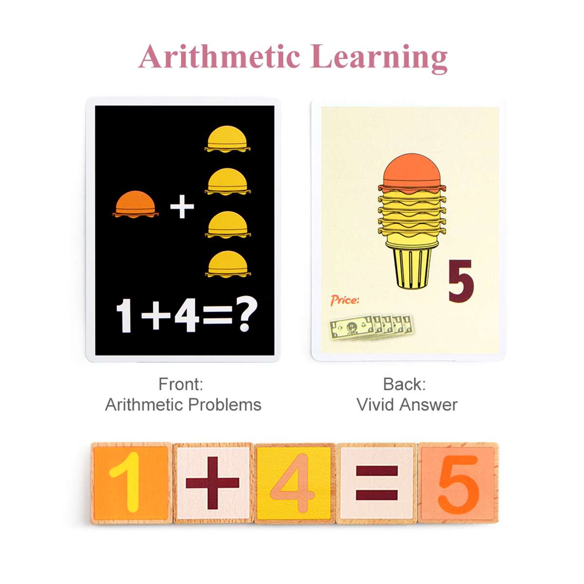 ชุดร้านไอศกรีมสีสันสดใสแสนอร่อย ,เรียนรู้คณิตศาสตร์สำหรับเด็ก,ของเล่นเสริมพัฒนาการ, ของเล่นเด็กอนุบาล, สื่อการสอนเด็กอนุบาล