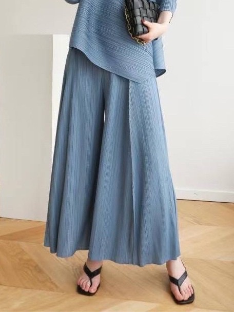 ยาว37.5"นิ้ว! 2MUAY กางเกงผู้หญิง กางเกงพลีทคุณภาพ รุ่น GJO6972 WIDE LEG PLEAT PANT FREE SIZE
