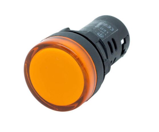 Pilot lamp สีเหลือง ขนาด 22 mm ไฟตู้คอนโทรล LED power led AD16-22D/S AD16-22DS universal signal light