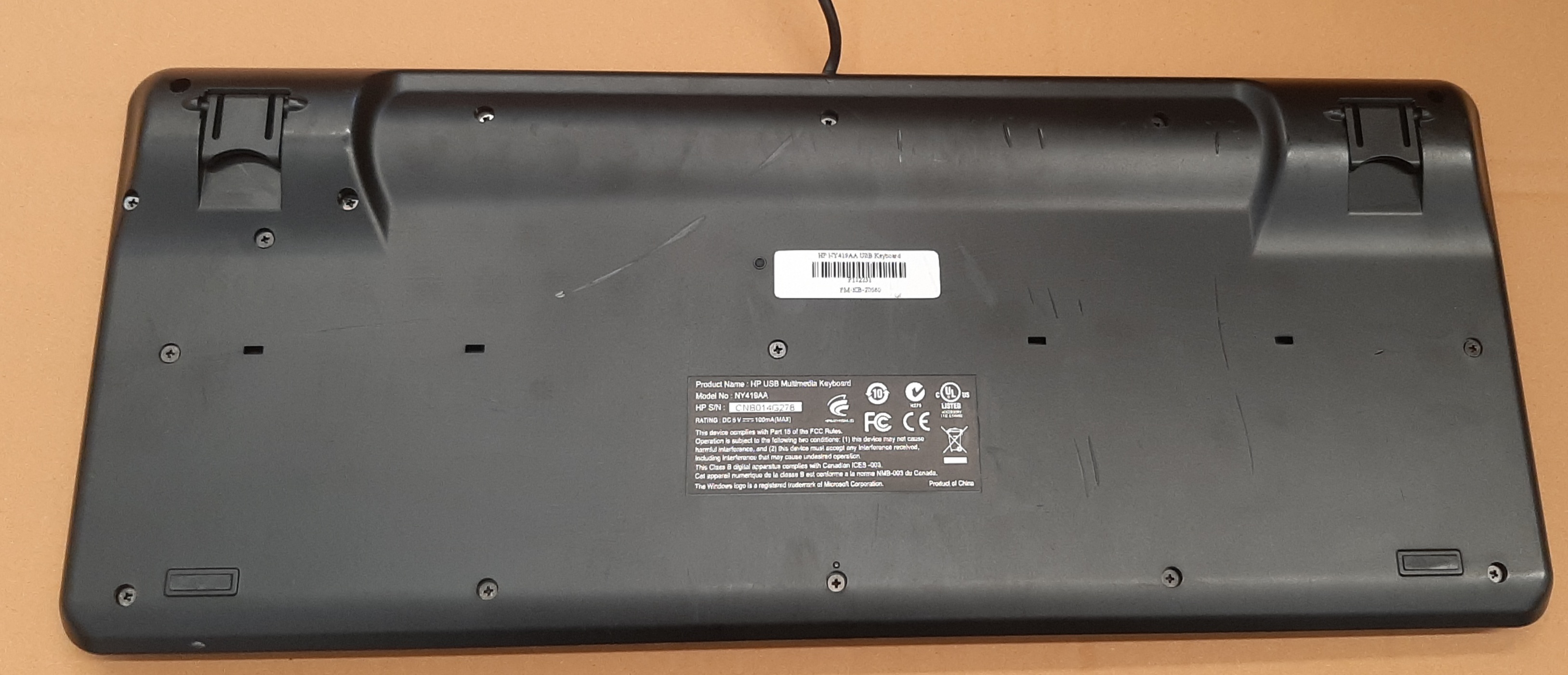 คีย์บอร์ดมือสอง HP NY419AA USB Keyboard สภาพดีประกันร้าน 1 เดือน