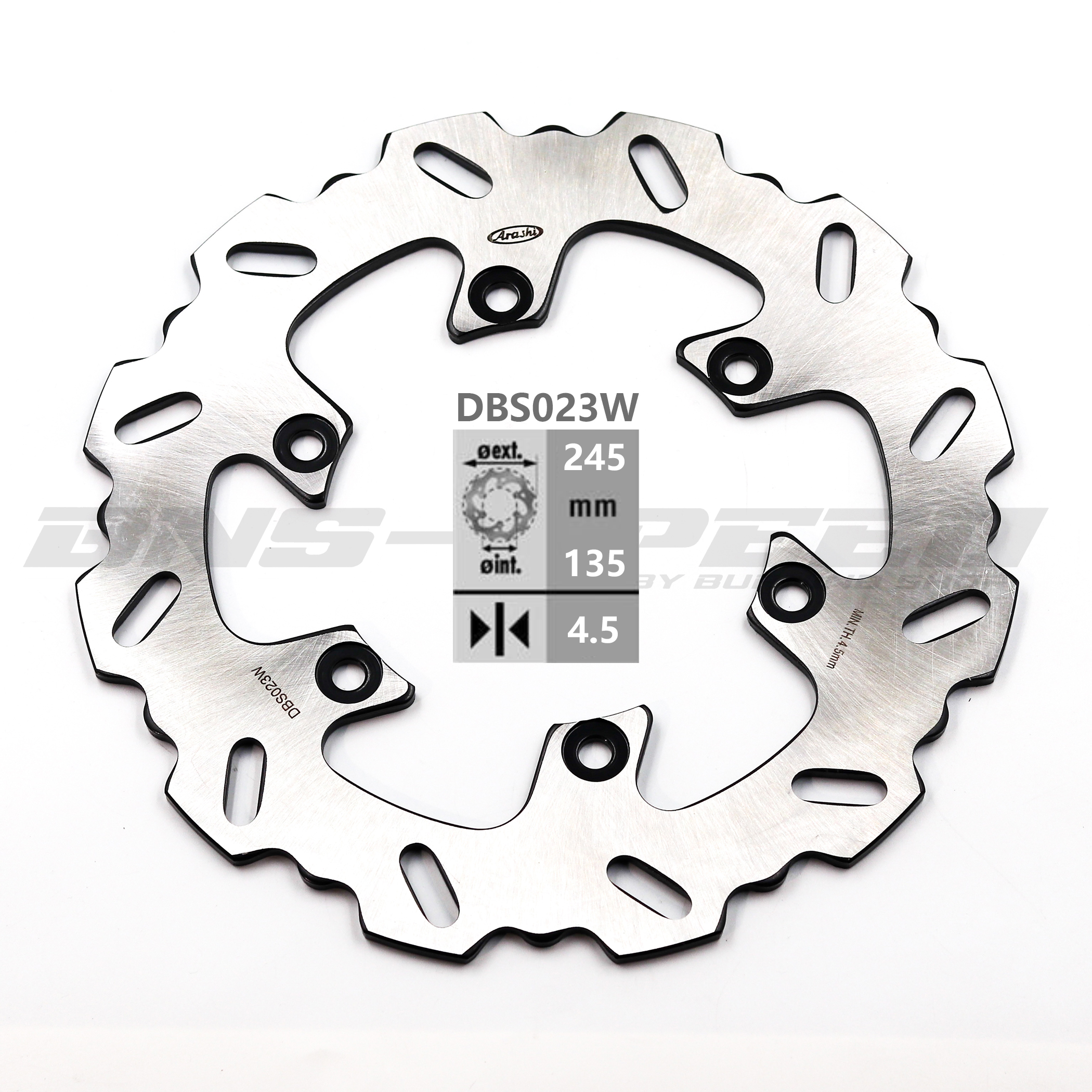 จานดิสเบรคหลัง Arashi Rear Brake Disc DBS023W Yamaha YZ/YZF/WR