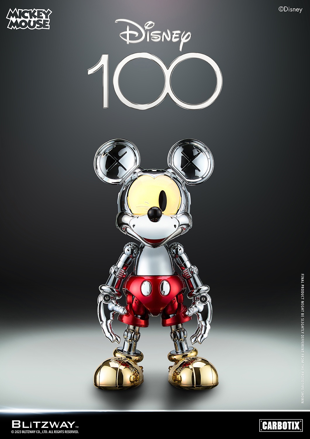 [สั่งจอง]BLITZWAY BW-CA-10508 : Carbotix - D100 Mickey Mouse （Chrome Ver.）