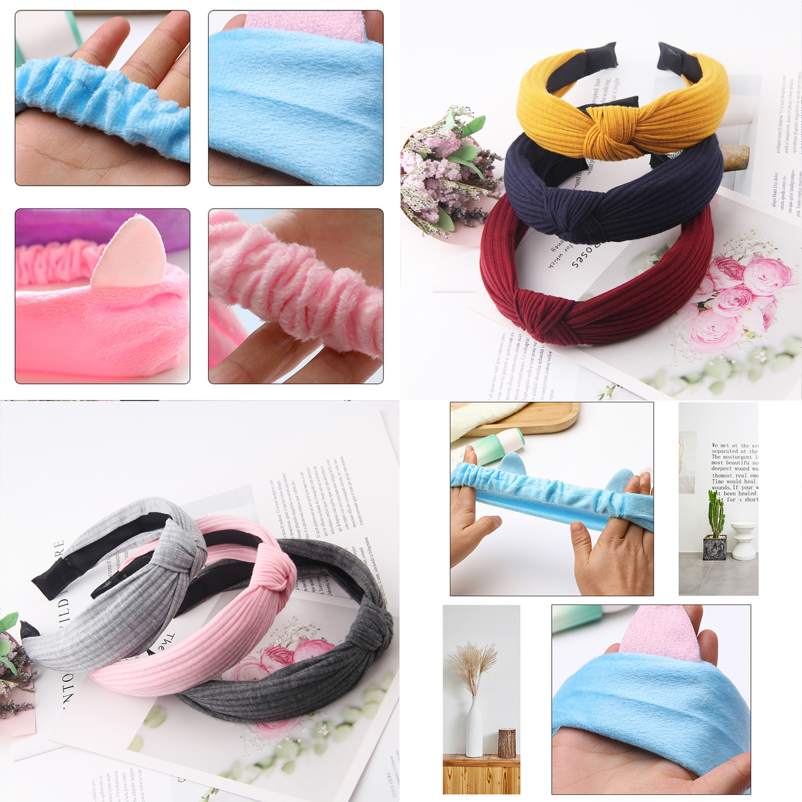 🔥Sale ลดราคา🔥 ที่คาดผม หูแมว/ผ้าผูก จัดระเบียบทรงผม ที่คาดศรีษะ ดีไซน์สวยงาม ขนนิ่มใส่สบาย