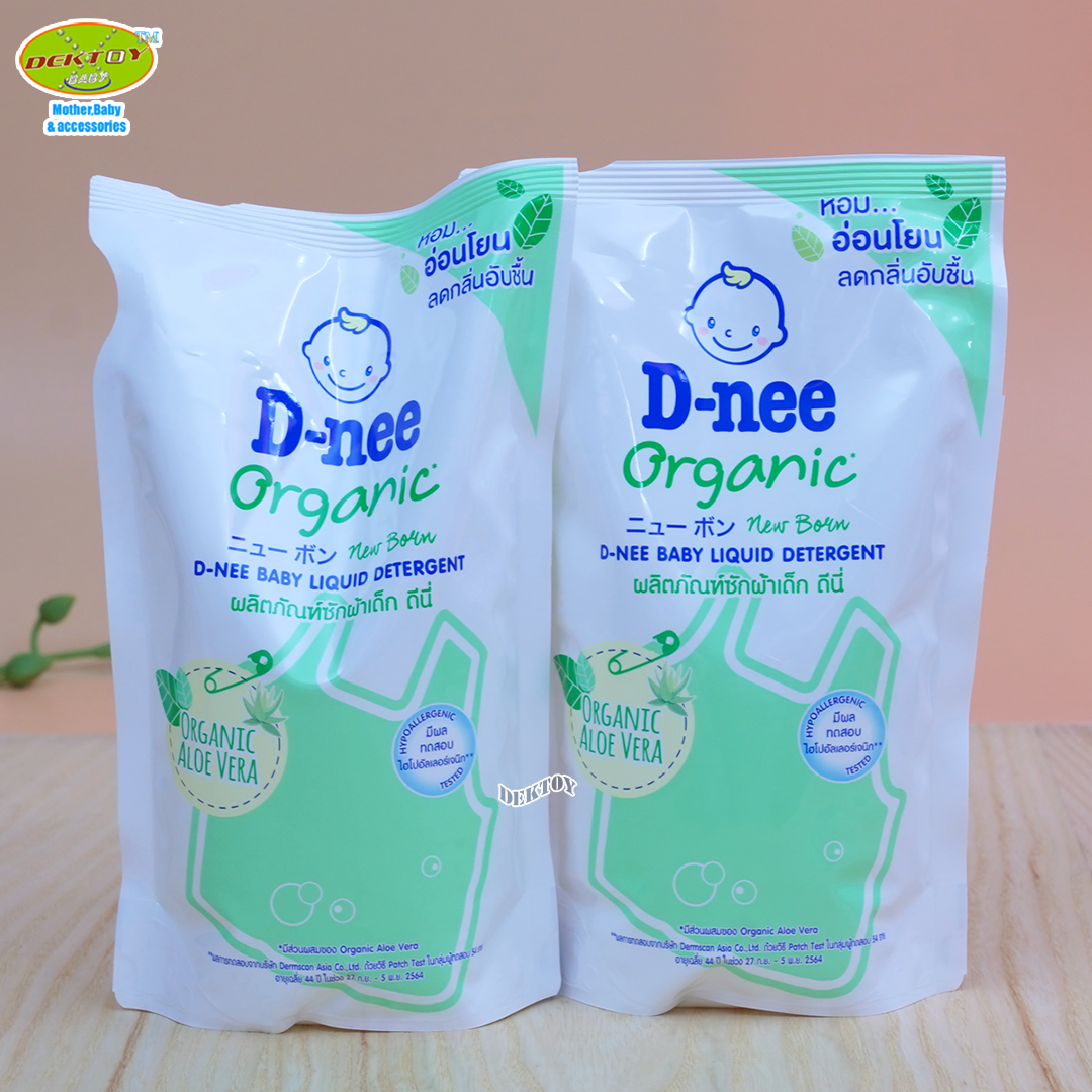 D-nee ดีนี่ น้ำยาซักผ้าเด็กดีนี่ กลิ่น Organic Aloe Vera สีเขียว 550 มล.