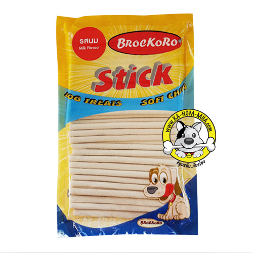 Brockoro สติ๊ก ไก่เส้นนิ่ม รสนม แพค 500 กรัม