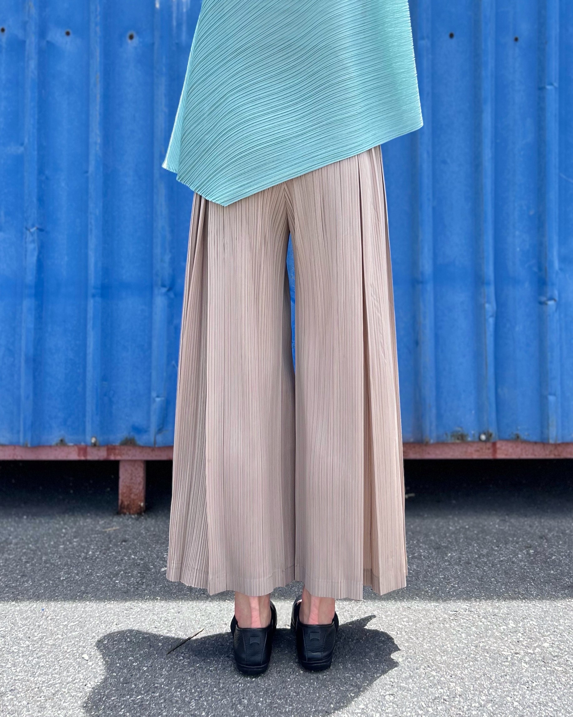 ยาว36นิ้ว! 2MUAY รุ่น GJO10237 กางเกงพลีทคุณภาพ FLOWY WIDE LEG PLEATED PANT 9 สี FREE SIZE