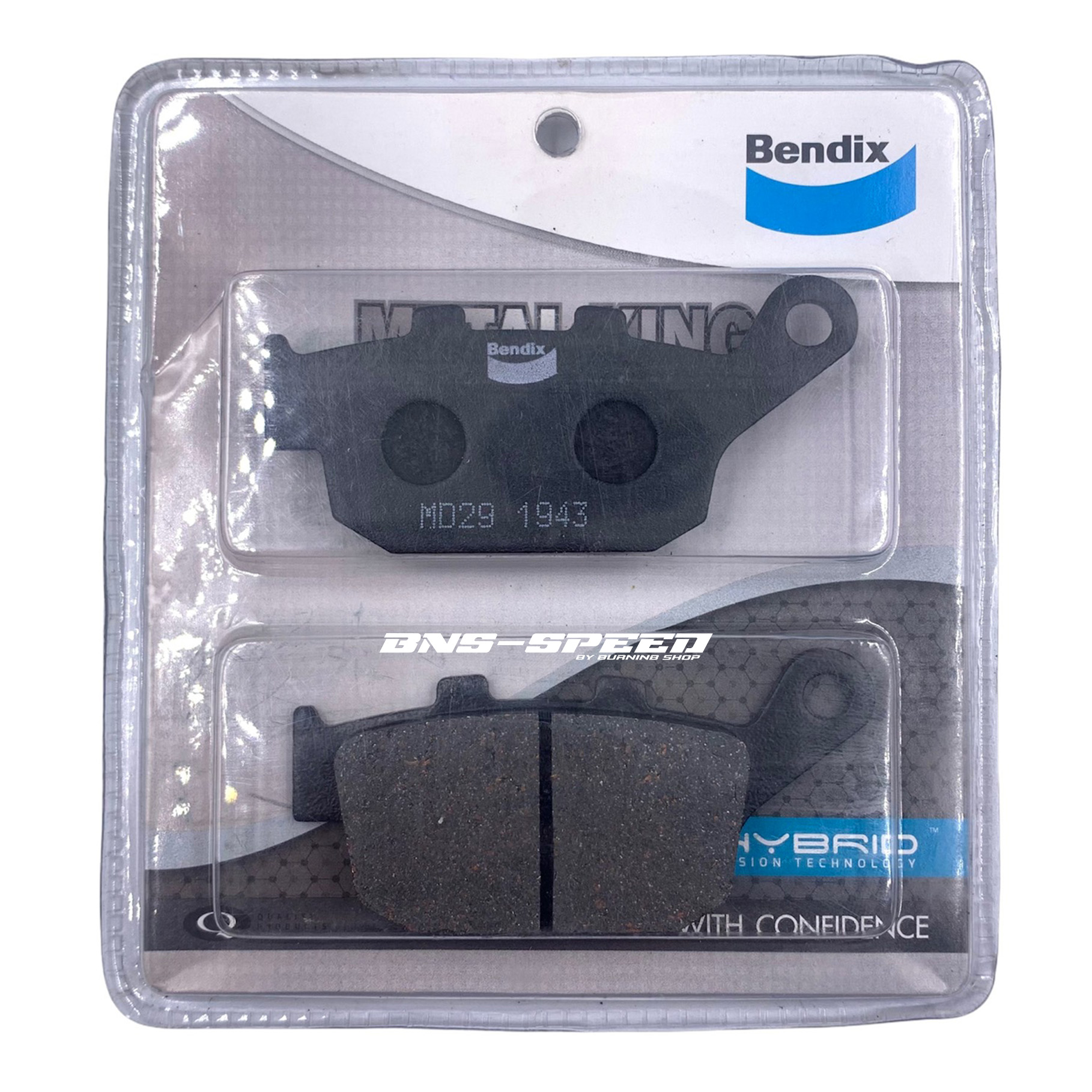 ผ้าเบรคหลัง Bendix MD29 - CBR250/300/400/500/650, Triumph Tiger, Z800/900, Versys, MT07