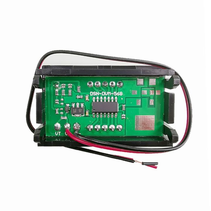 หน้าจอวัดโวลต์ DC4.5V-30.0V ใช้สายไฟ 2 เส้นสีฟ้า Two-wire DC voltage meter head 0.56 inch LED digital voltmeter DC4.5V-30.0V reverse connection protection