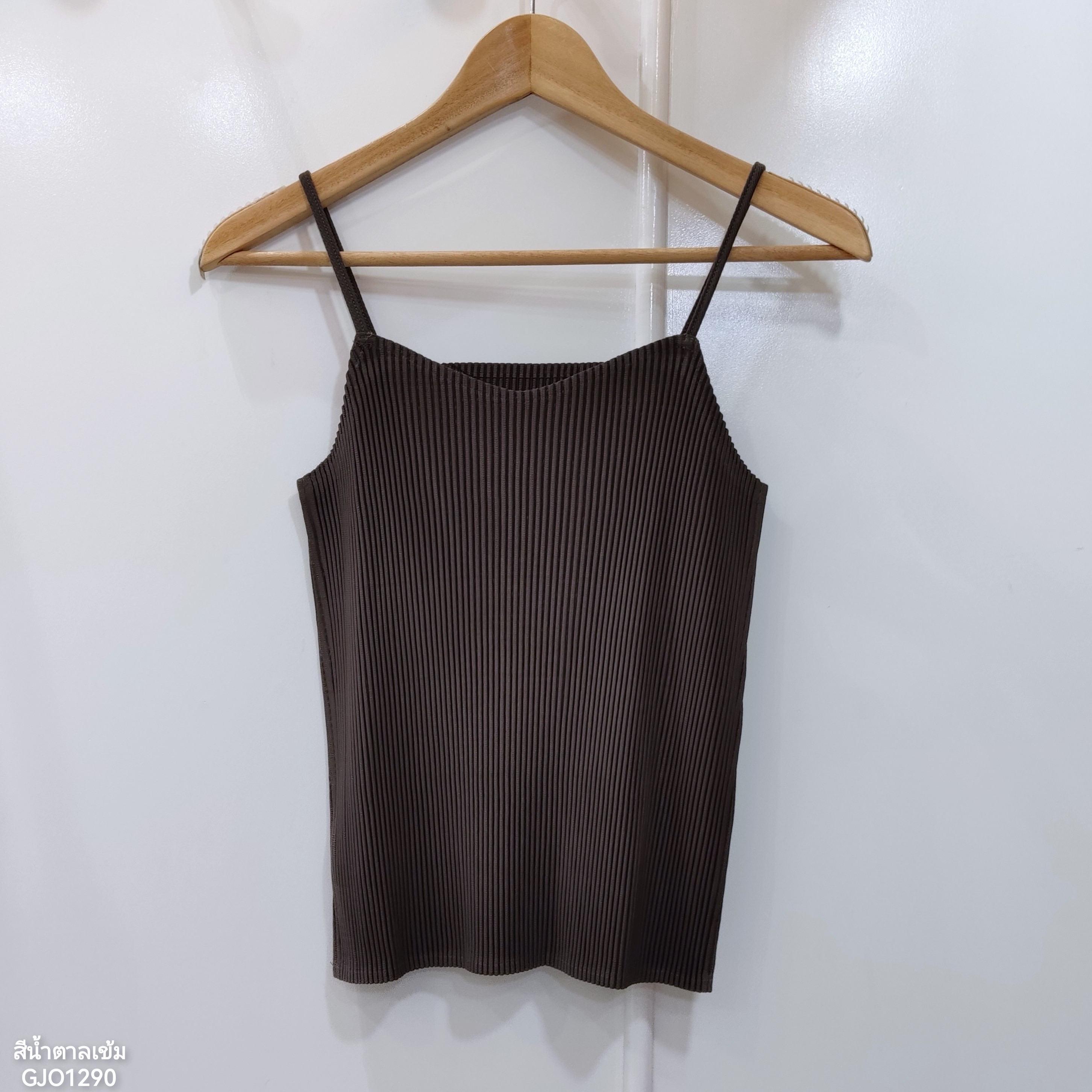 ปรับราคาลง20%!! 2MUAY BASIC รุ่น GJO1290 เสื้อพลีทคุณภาพ THICK CAMISOLE PLEATED TOP 9 สี FREE SIZE