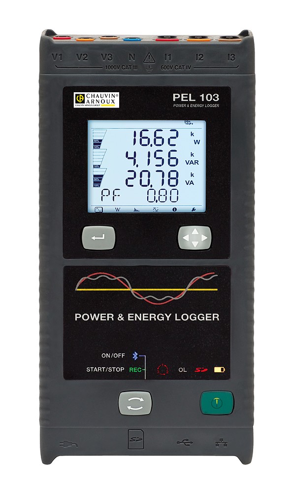 PEL103 Power and Energy Logger เครื่องวัดและบันทึกพลังงานไฟฟ้า 3 เฟส แบบพกพา_Chauvin Arnoux