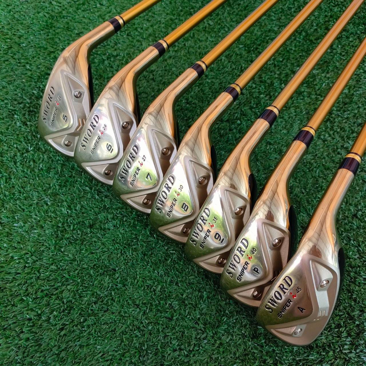 ชุดเหล็ก SWORD SNIPER i มีเหล็ก 5-9 เเละ PW AW ก้าน SWORD GOLD LIGHT FLEX R เป็นชุดเหล็กที่ออกแบบเป็นไฮบริดทั้งหมด ไม้กอล์ฟมือสอง ของแท้ BY NakaraLuxurious
