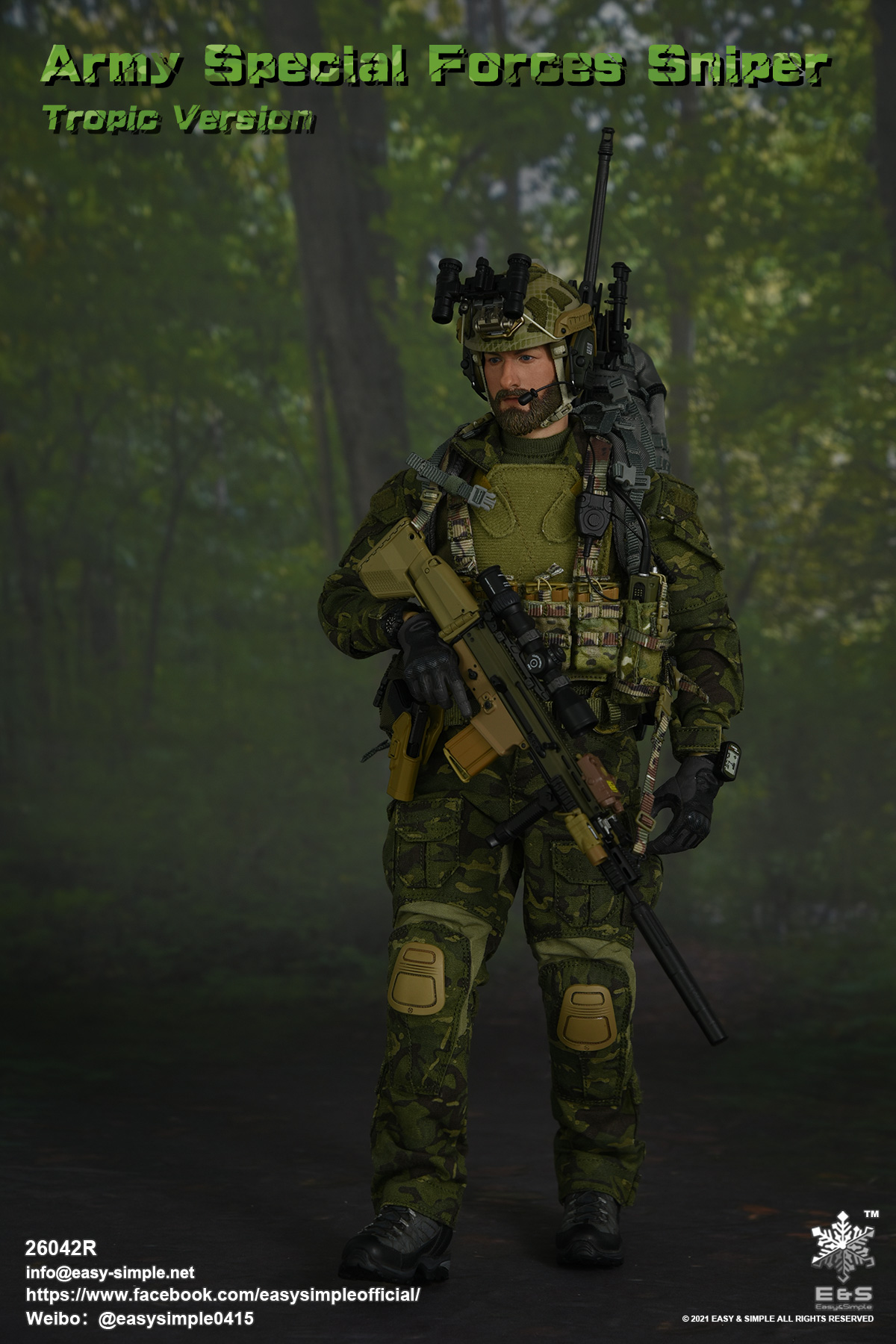 [สั่งจอง] Easy&Simple 26042R 1/6 : Army Special Forces Sniper Tropic Version