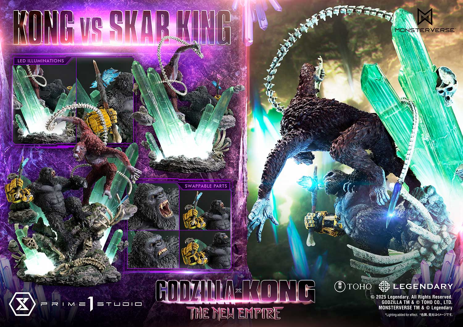 [สั่งจอง]Prime 1 Studio UDMGXK-02: Kong vs Skar King (Godzilla x Kong: The New Empire)