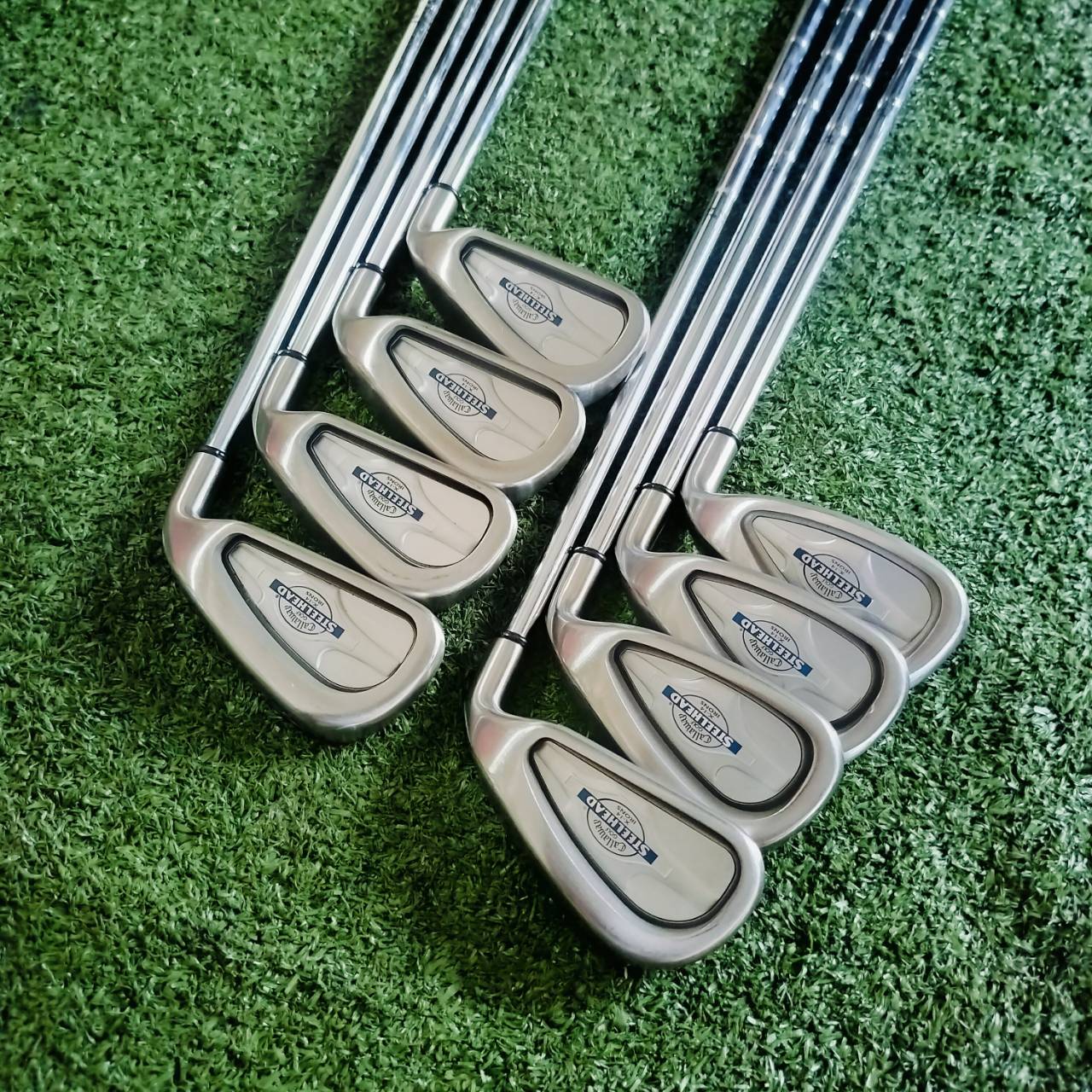 ชุดเหล็ก CALLAWAY STEELHEAD X-14 มีเหล็ก 3 4 5 6 7 8 9 PW สภาพสวยนางฟ้า สุดยอดก้านเจาะทะลุผ่าแฉกสวยจัดๆเลยค่ะ ไม้กอล์ฟพรีเมี่ยมมือสอง ของแท้ By NakaraLuxurious