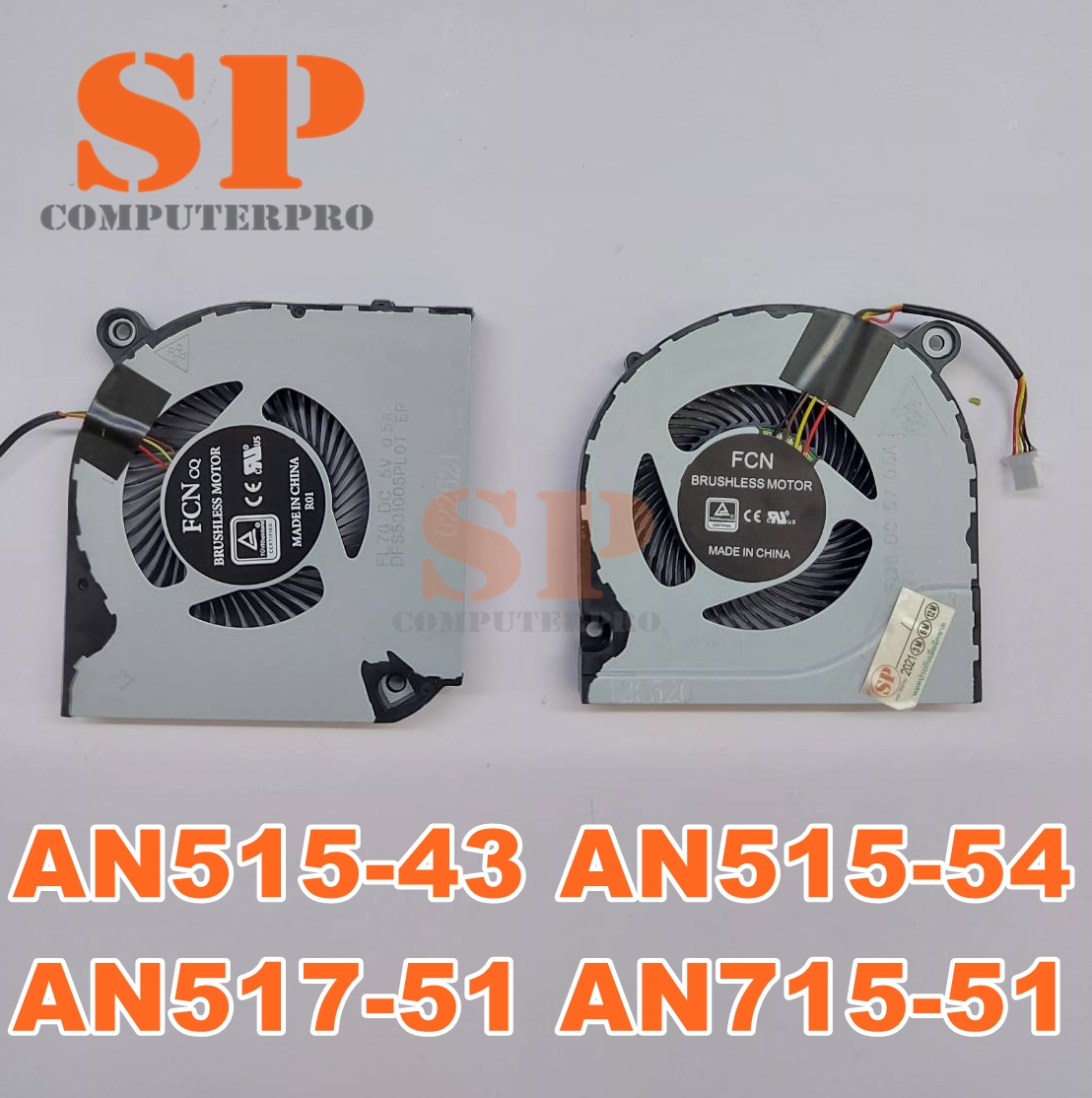 พัดลมโน๊ตบุ๊ค ACER CPU FAN ACER Nitro 5 Nitro 7 AN515-43 AN515-54 AN517-51 AN715-51 ขายเป็นคู่
