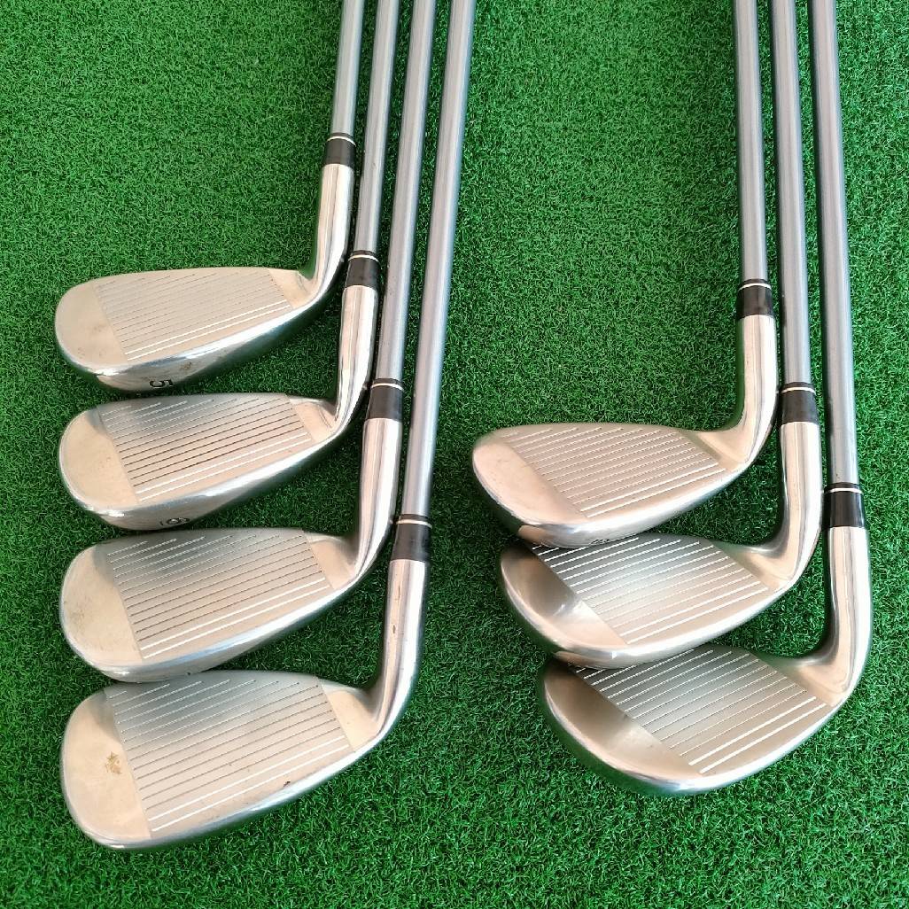 **ไม้กอล์ฟสำหรับผู้หญิง** ชุดเหล็ก TAYLORMADE RAC ตีง่ายมากๆ และช่วยเรื่องระยะ สำหรับคุณผู้หญิงท่่ตีไม่ไกล เหล็กชุดนี้สามารถช่วยได้ครับ มีเหล็ก 5-9 เเละ PW SW