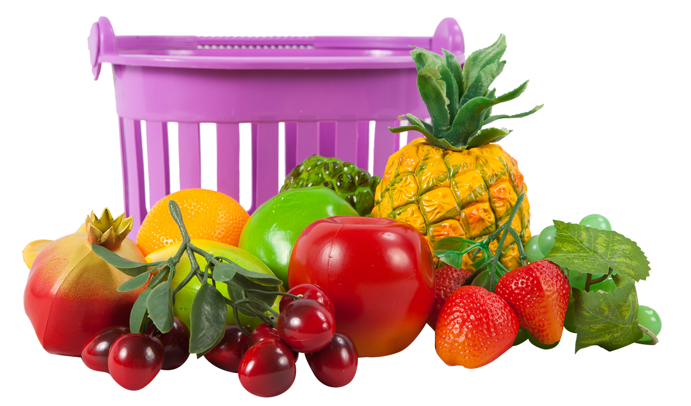 ตะกร้าผลไม้จำลอง ผลไม้เสมือนจริง ผลไม้ปลอม พลาสติกอย่างดี,ของเล่น, ของเล่นเสริมพัฒนาการ, ของเล่นเด็ก, สื่อการสอน