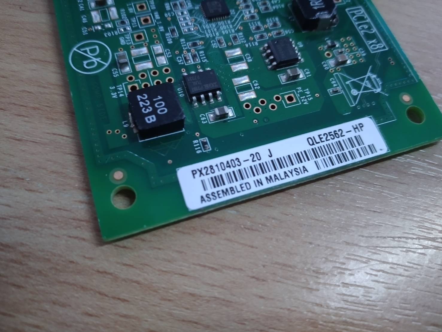 HP aj764a aj764-63002 QLogic qle2562-hp PCIe 8gb FC HBA 489191-001 2x SFP