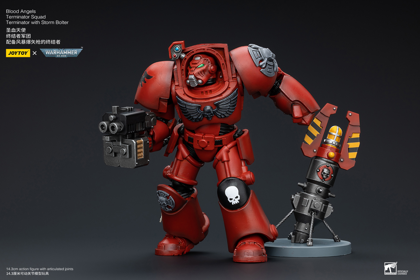 [พร้อมส่ง] Joytoy 1/18 -- Blood Angels Terminator Squad --- JT5871 : Terminator with Storm Bolter