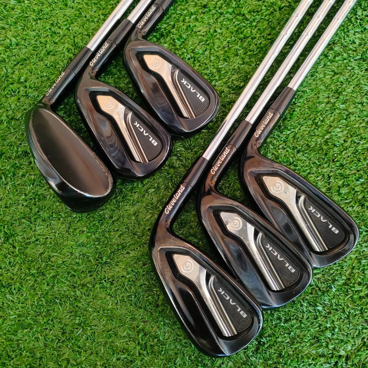 ชุดเหล็ก CLEVELAND CG BLACK HIGH C.O.R. MAX เหล็ก 5 กึ่งไฮบริด มีเหล็ก 5-9 เเละ PW เหล็กเด้งทุกไม้!!! ก้าน N.S.PRO 1040GH FLEX R ไม้กอล์ฟมือสอง ของแท้ BY NakaraLuxurious