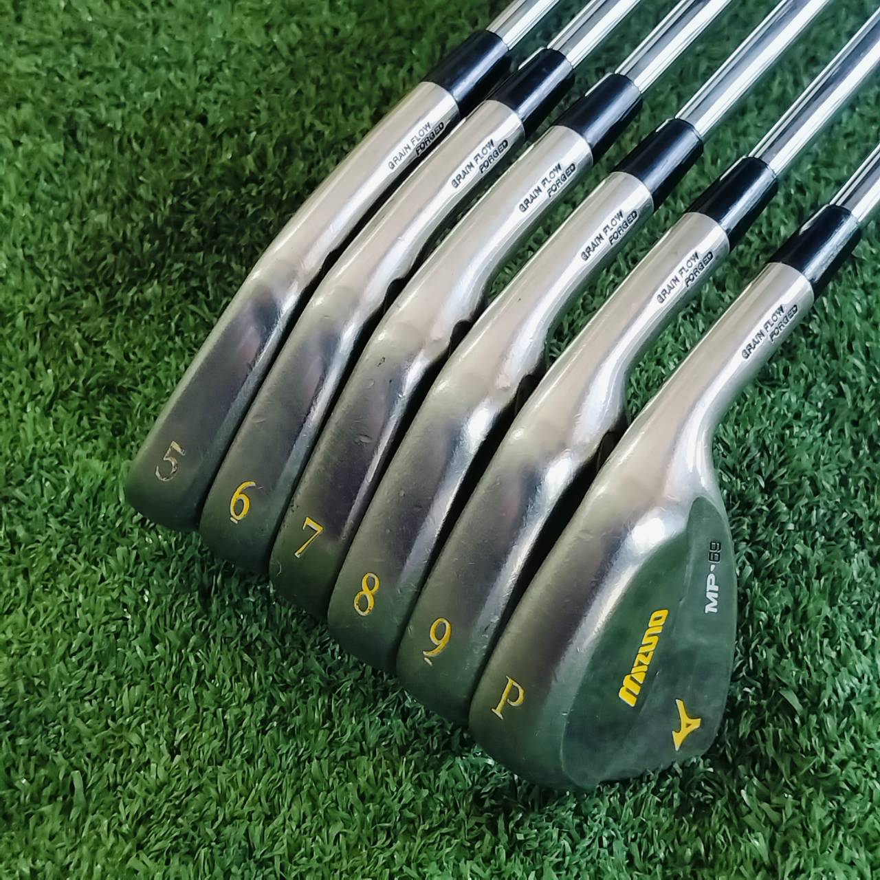 ชุดเหล็ก MIZUNO MP69 SET YELLOW หล่อมากๆๆค่ะ ก้าน DG X100 สำหรับสปีดแรง ไม้กอล์ฟพรีเมี่ยมมือสอง ของแท้ By NakaraLuxurious
