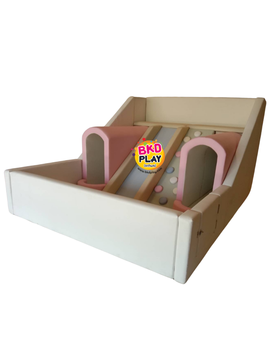 บ้านบอลเด็กผจัญภัยอุโมงค์ทะลุมิติ แถมฟรีของเล่นสนาม4รายการ บ้านบอลโครงไม้ เบาะหนังนุ่มนิ่ม softplay, indoor playground kidszone ,สวนสนุกในร่ม ,รับสั่งทำบ่อบอล ผลิตห้องบอลเด็ก ตามขนาด