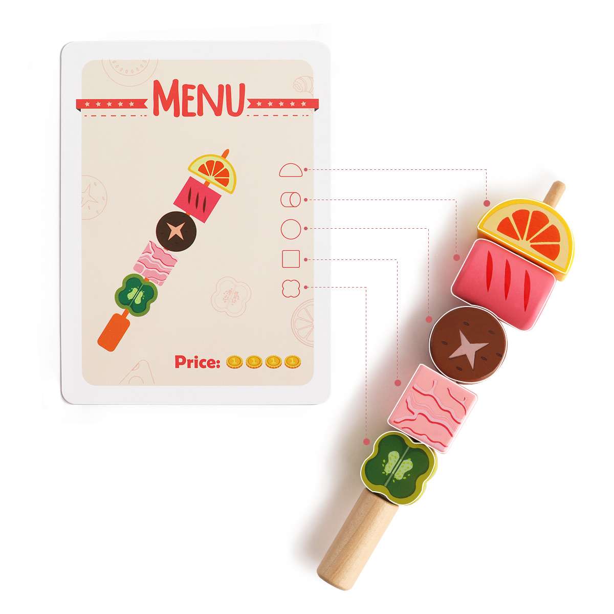 ชุดปิ้งบาร์บีคิวแสนอร่อย ,เรียนรู้รูปทรงต่างๆ สำหรับเด็ก,ของเล่นเสริมพัฒนาการ ,ของเล่นเสริมทักษะ,ของเล่นเด็ก, สื่อการสอนอนุบาล