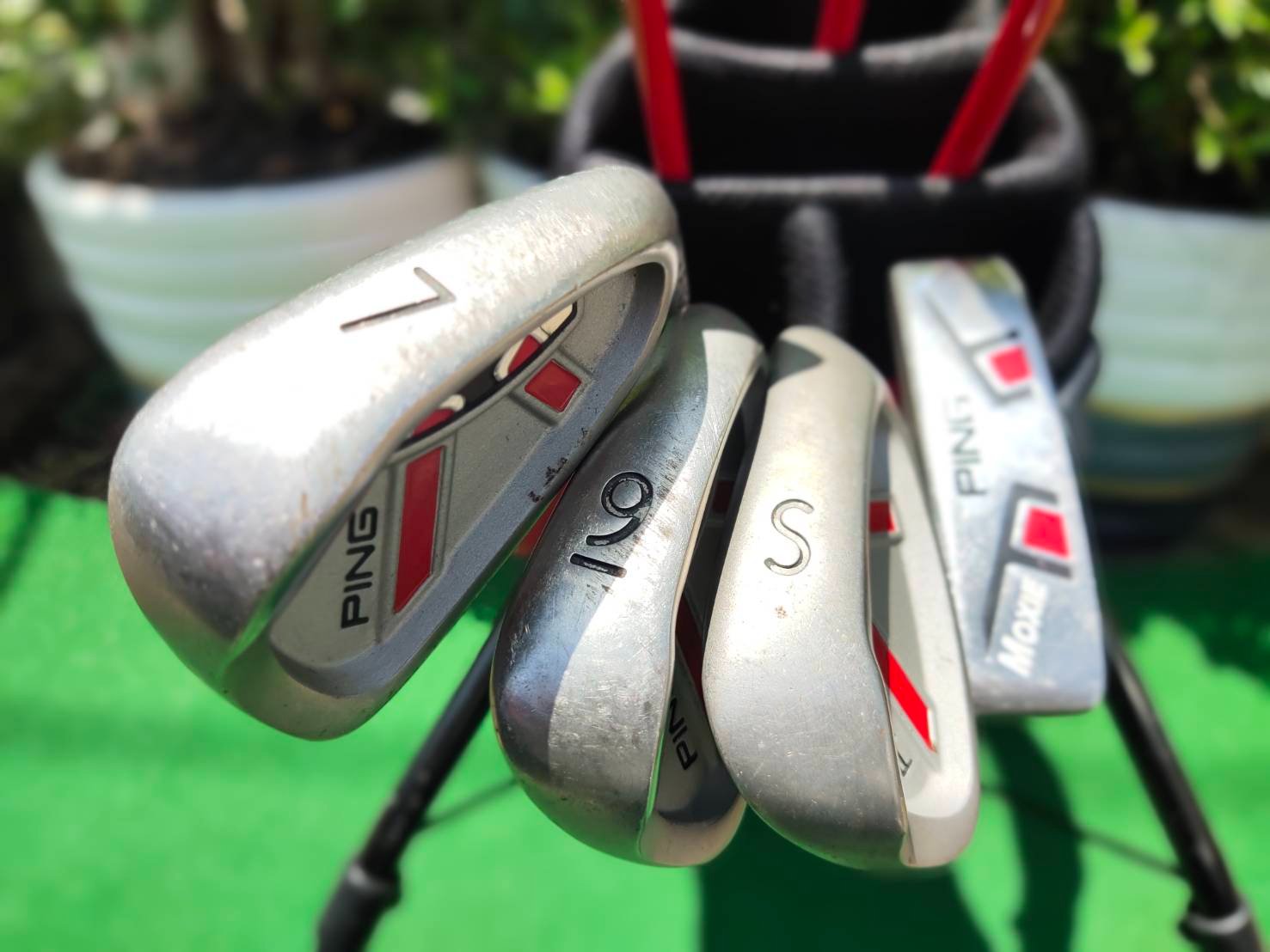 ไม้กอล์ฟเด็กพรีเมี่ยมครบชุด PING MOXIE พร้อมถุงขาตั้ง ของแท้ เดิมๆ COVER ครบ