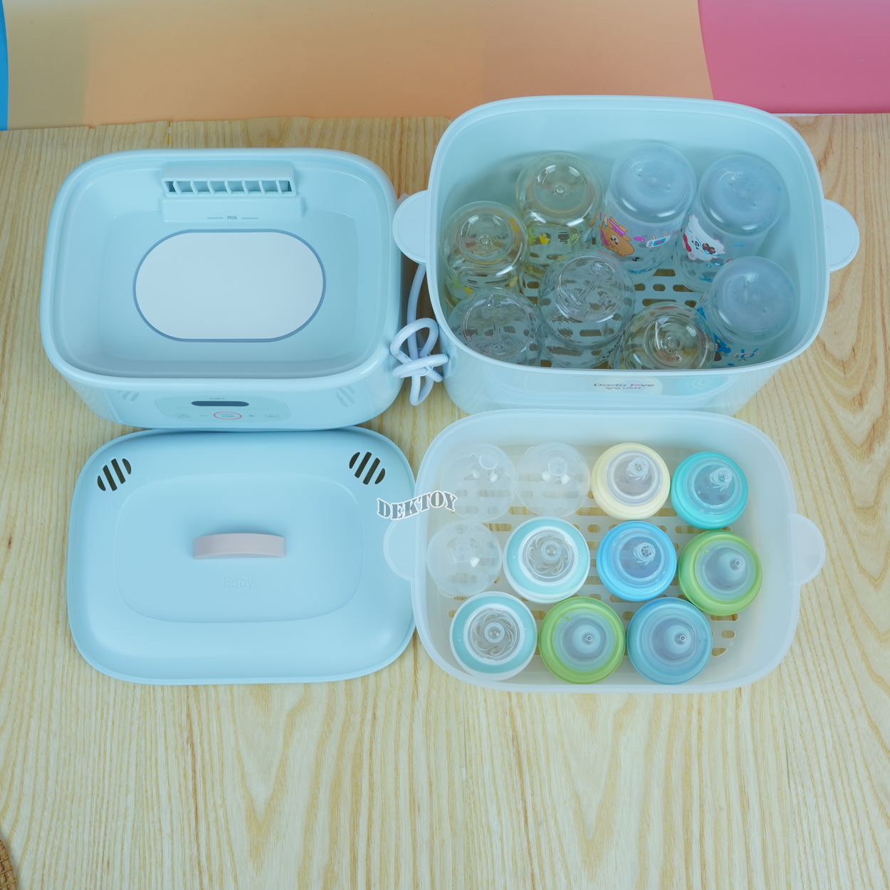 DODOLOVE ดูดูเลิฟ เครื่องนึ่งขวดนมพร้อมอบแห้ง การใช้งานถึง 4 ฟังก์ชั่น ฆ่าเชื้อด้วยไอน้ำ อบแห้งโดยลมร้อน