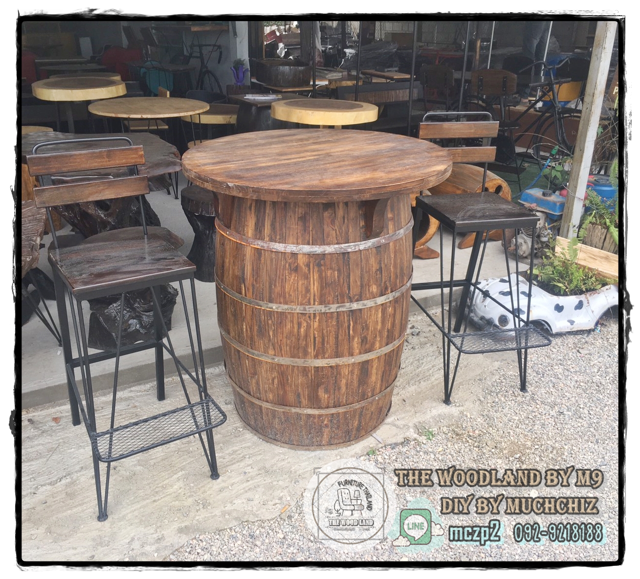 #เฟอร์นิเจอร์ถังโอ๊คดีไซด์ #oak #oakdesign เฟอร์นิเจอร์แต่งร้านไม่ซ้ำใคร