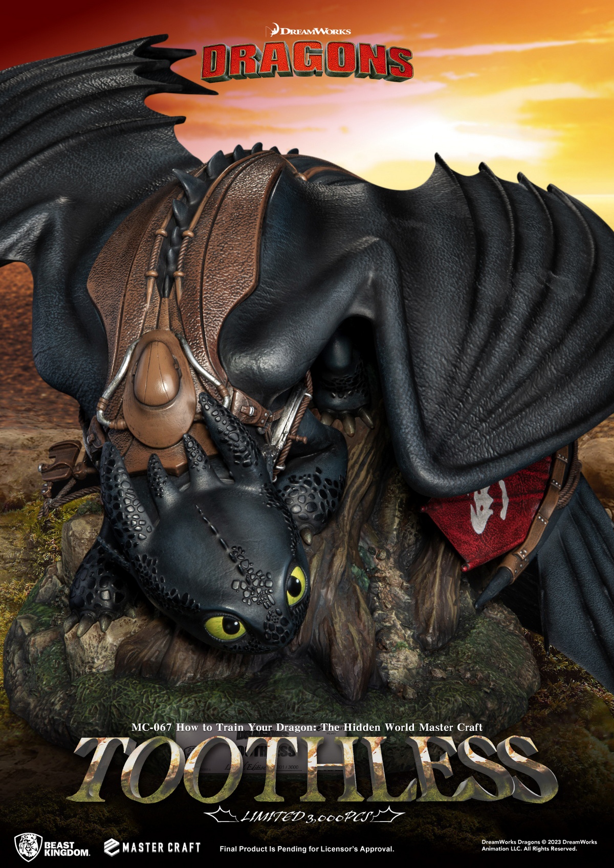 [สั่งจอง]Beast Kingdom MC-067 : How to Train Your Dragon : The Hidden World - Toothless (Master Craft)