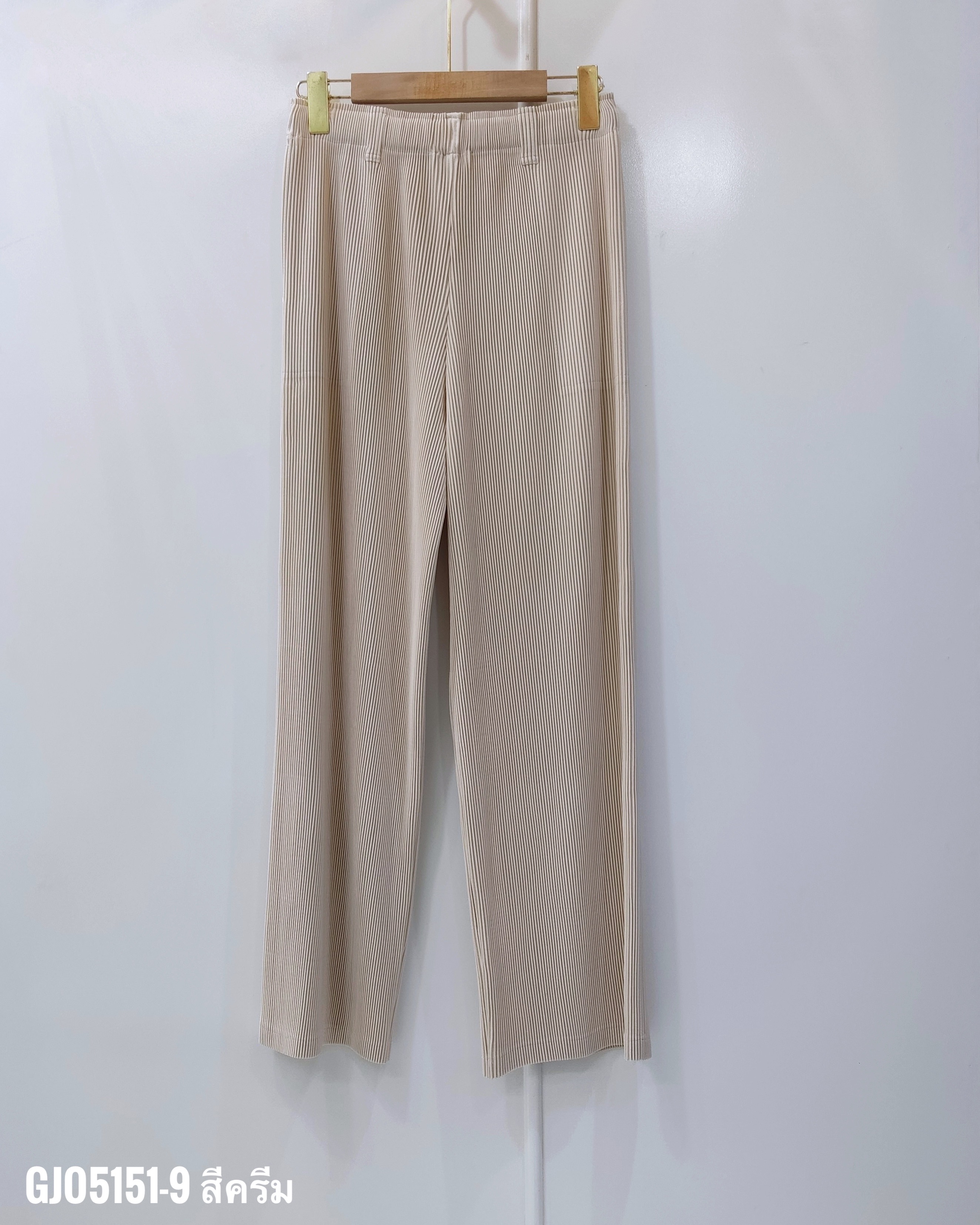 ยาว 37.5 นิ้ว 2MUAY รุ่น GJO5151-9 กางเกงพลีทคุณภาพ THICK STRAIGHT PLEAT PANT 9 สี FREE SIZE
