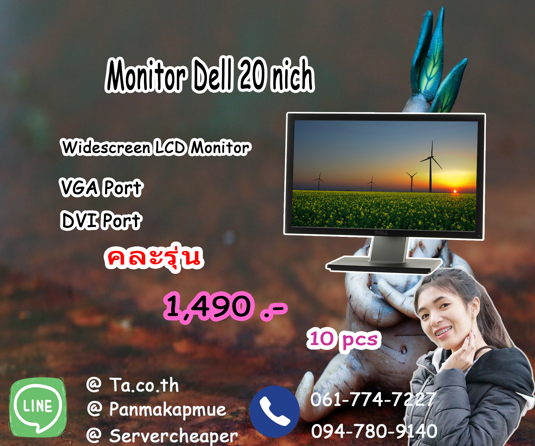 Monitor Dell 20 nich