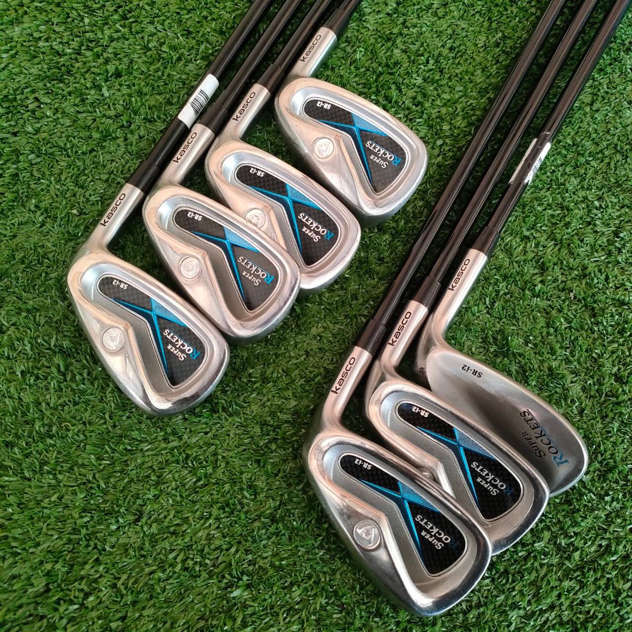 ชุดเหล็ก KASCO SUPER ROCKETS SR-i2 มีเหล็ก 5-9 เเละ PW SW ก้าน KASCO FLEX R MADE IN JAPAN ตีง่าย + ไกลสุดๆ น้ำหนักเบา เน้นตีแบบเบาๆก็โดน และได้ระยะเต็มๆ