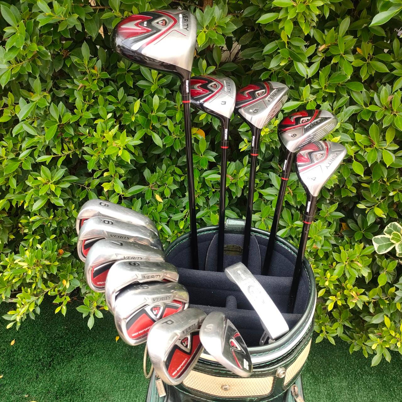 FULLSET MARUMAN VERITY RED V// ระดับพรีเมี่ยมญี่ปุ่นครบชุด ก้าน VERITY RED V// FLEX R PUTTER MP-7206 CNC MILLED มาพร้อมถุงกอล์ฟหนังเเก้ว NEWBREED ไม้ครบเซ็ตขั้นสุดยอดที่ห้ามพลาดเด็ดขาด ไม้กอล์ฟมือสอง ของแท้ BY NakaraLuxurious