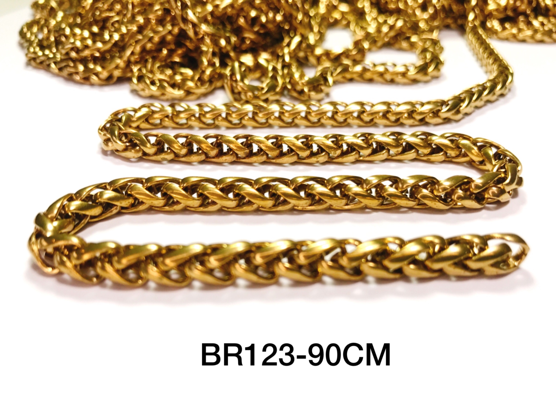 BR123 โซ่ทองเหลืองขนาด 6 มิล สไตล์เกาหลี ทองเหลืองแท้ โซ่ทองเหลือง **ราคาตามขนาด** leatherbrass