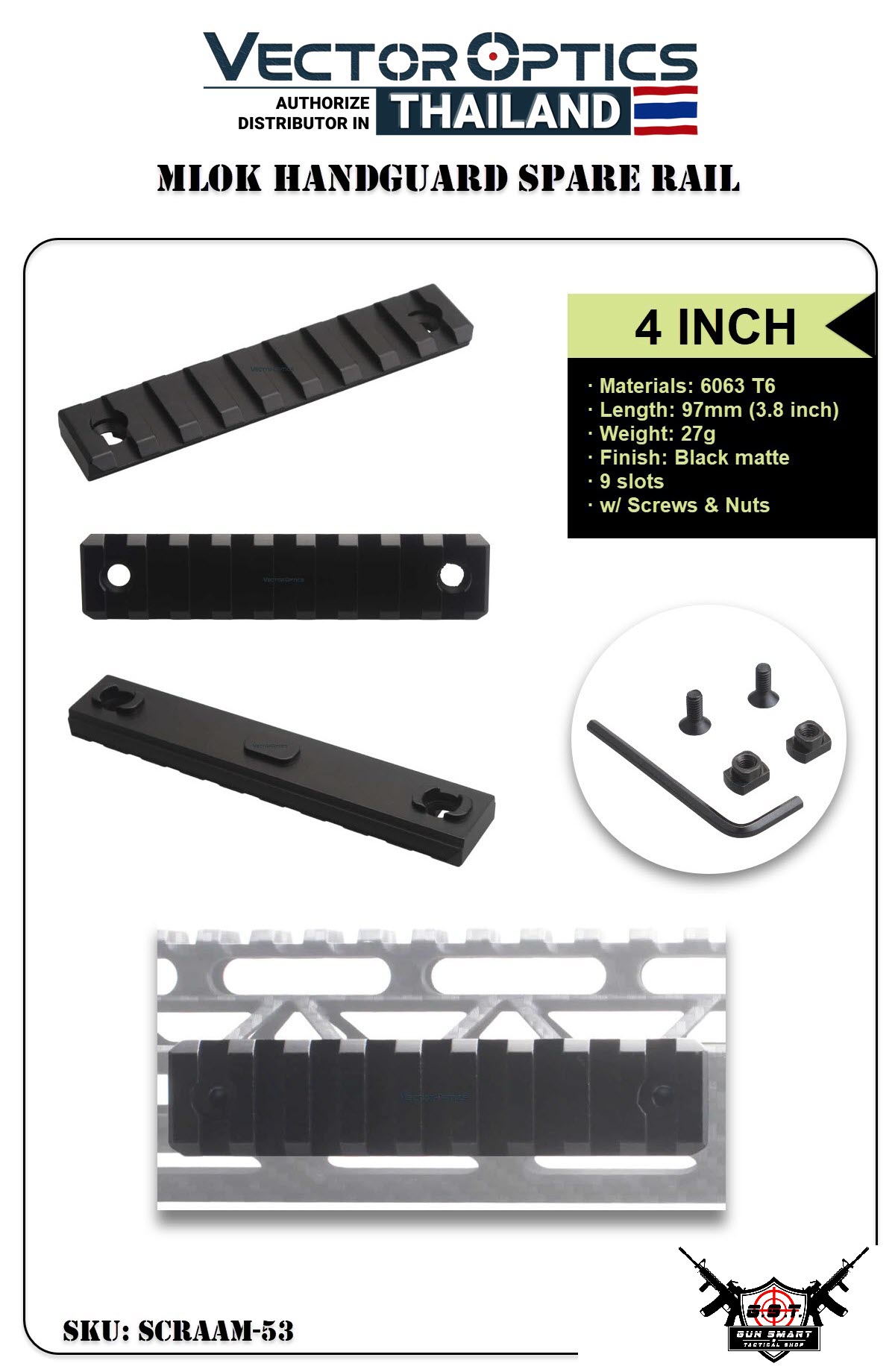 MLOK HANDGUARD SPARE RAIL