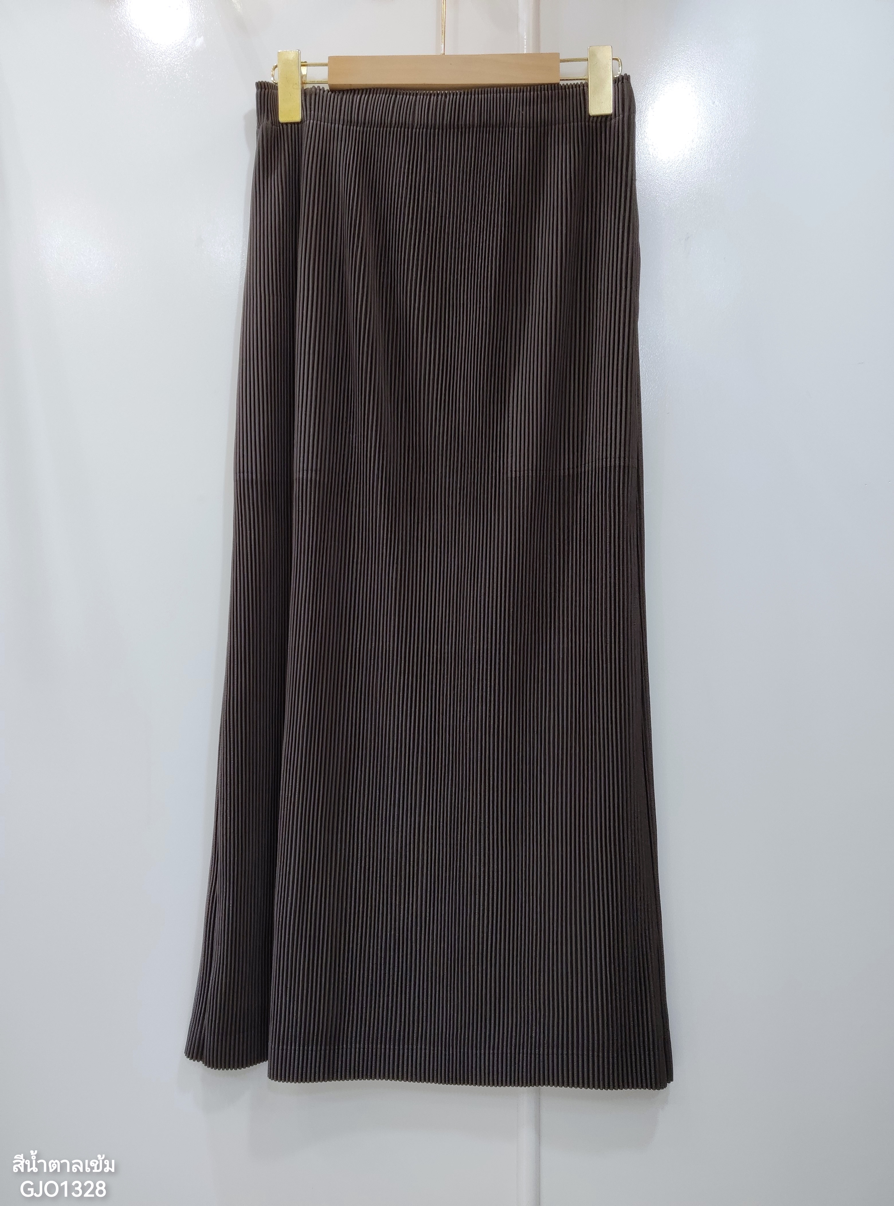 ยาว 33นิ้ว! 2MUAY รุ่น GJO1328 กระโปรงพลีทคุณภาพ THICK STRAIGHT PLEATED SKIRT 12 สี FREE SIZE