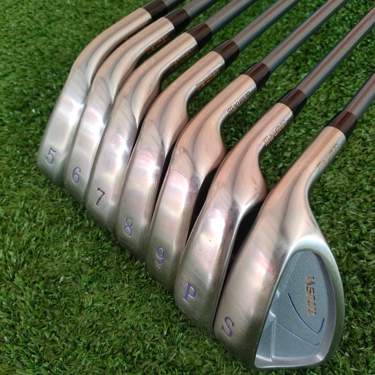** ไม้กอล์ฟสำหรับผู้หญิง ** ชุดเหล็ก MARUMAN TITUSV1 มีเหล็ก 5-9 เเละ PW SW ก้าน IMPACTFIT V1 FLEX L ชุดเหล็กญี่ปุ่น ที่ตีง่าย เบาสบาย และตีไกลกว่าปกติ 1 เบอร์ ครับ