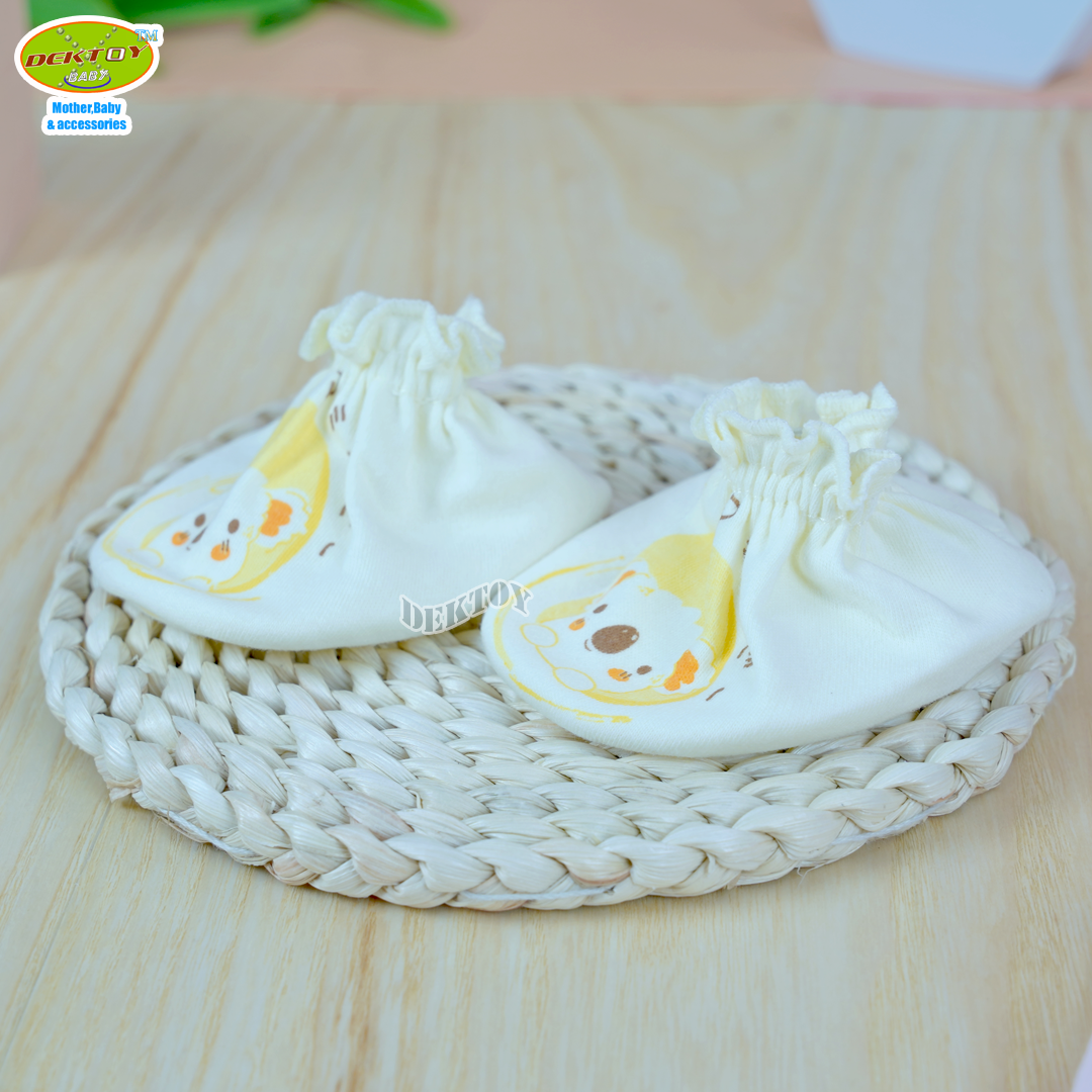 Mami baby ถุงมือ+ถุงเท้า เด็กแรกเกิด 1 คู่ สีพื้นพิมพ์ลาย