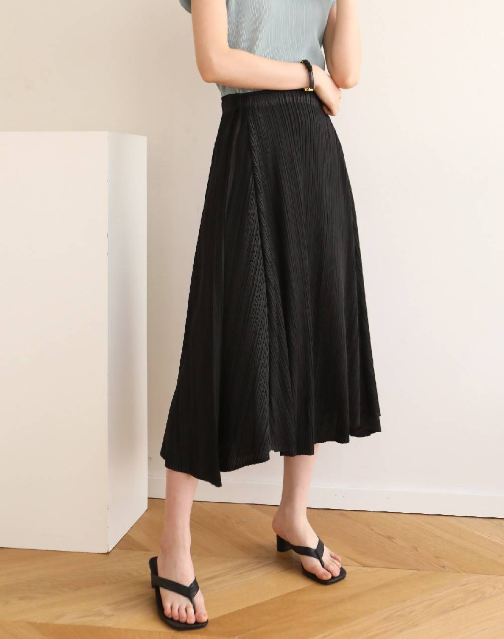 ยาว 31นิ้ว! 2MUAY รุ่น GJO8130 กระโปรงอัดพลีทงานคุณภาพ FLARED PLEATED SKIRT 20สี FREE SIZE