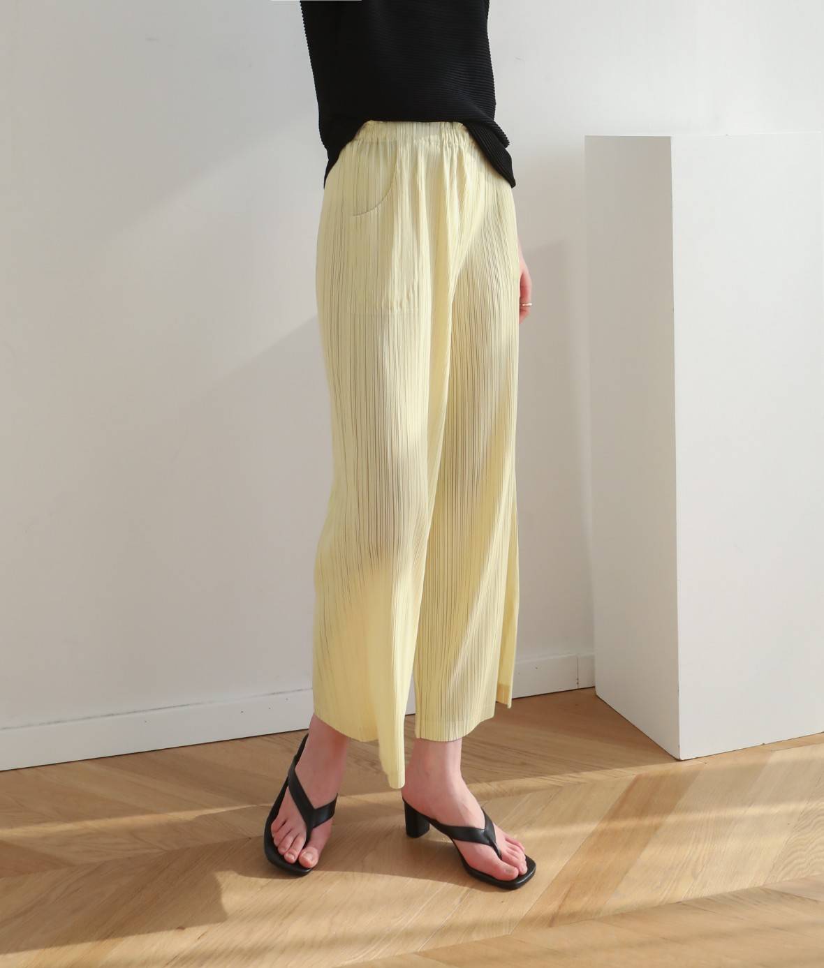 ยาว 35นิ้ว!! 2MUAY BASIC รุ่น GJO7171 กางผู้หญิง กางเกงพลีทคุณภาพ STRAIGHT PLEATED PANTS 16สี FREE SIZE