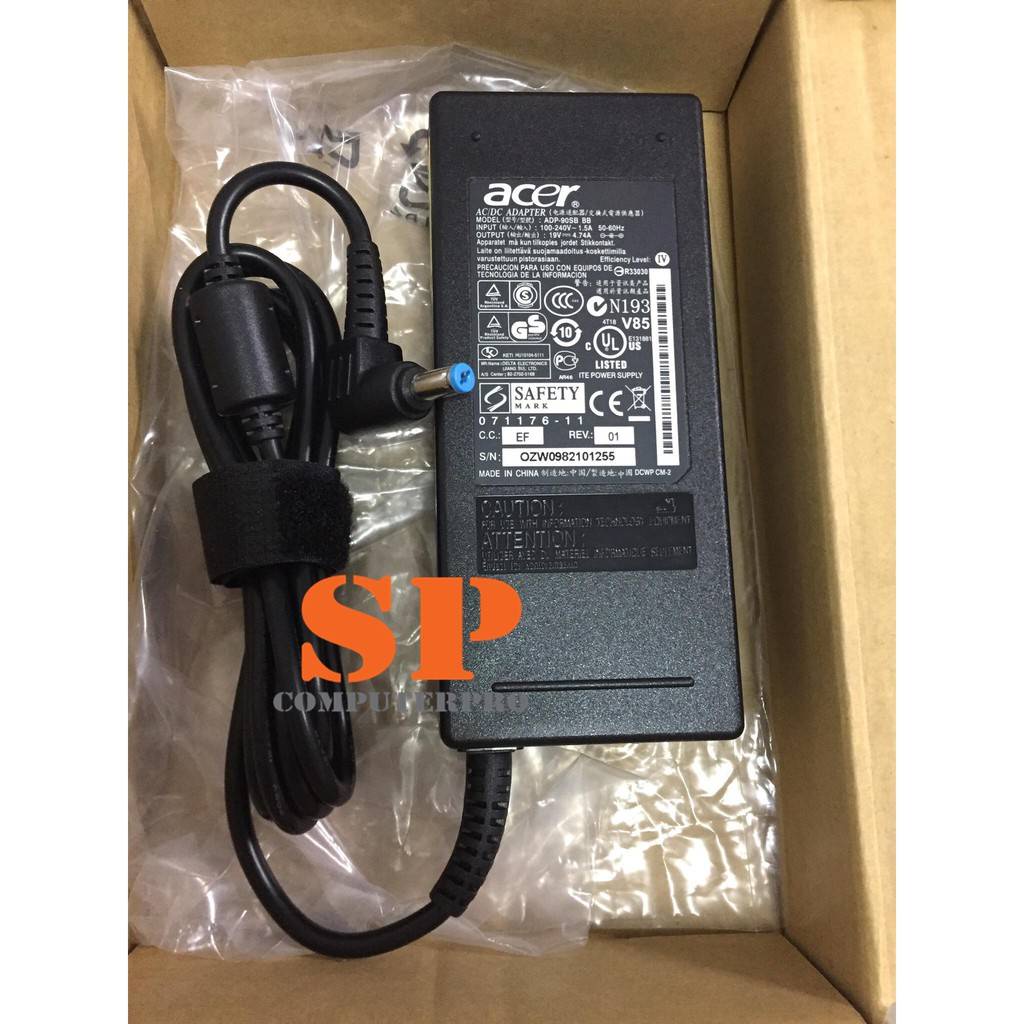 ACER Adapter อแดปเตอร์ของแท้ ACER Aspire 4741G 4551G 4540G 4750G 4752G 19V 4.74A หัว 5.5*1.7 90W