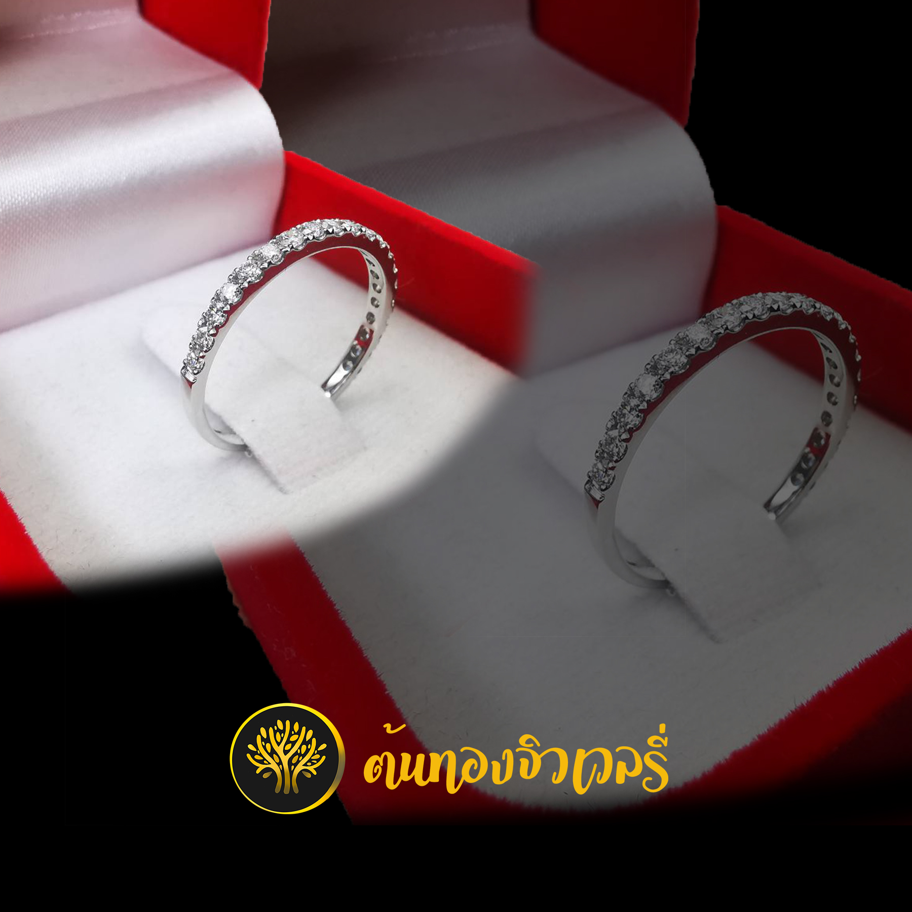 แหวนเงินเพชรแถว วงเล็กๆแต่สวยเด็ดๆเลย